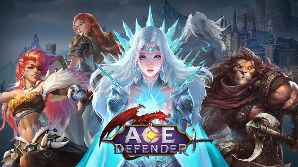 Ace Defender: Dragon War character selection screen