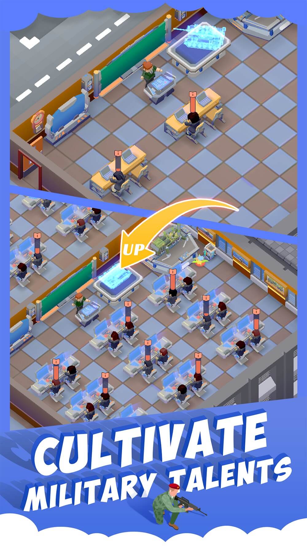 Idle Military SCH Tycoon gameplay screenshot 4