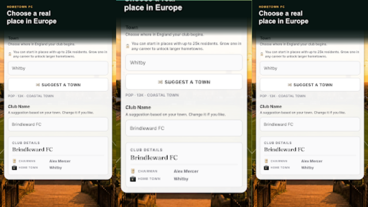 Hometown FC: Football Tycoon screenshot 1