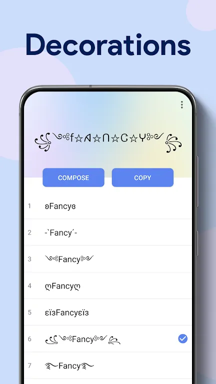 Fancy Fonts settings and menu 7