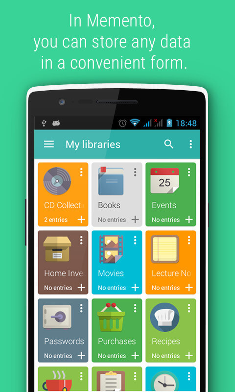 Memento Database screenshot 2