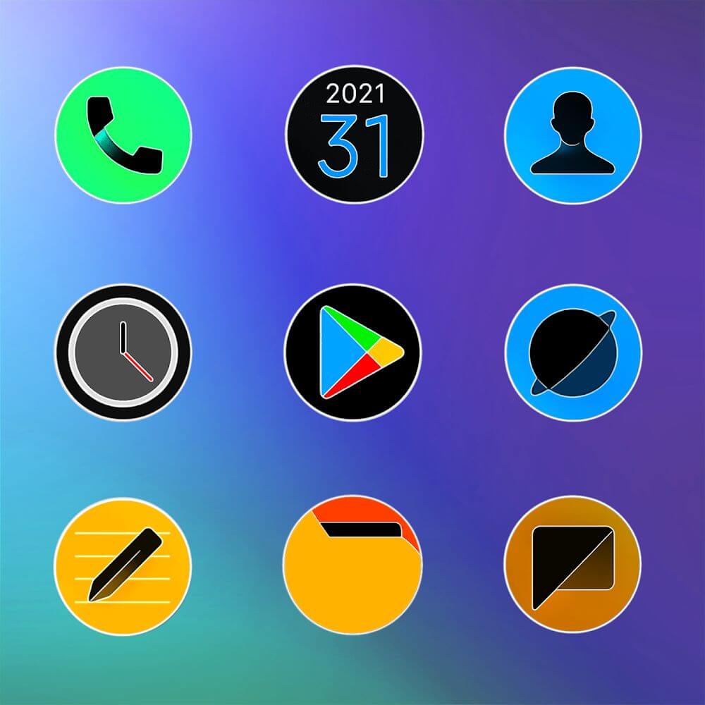 MIUl Circle Fluo - Icon Pack screenshot 2