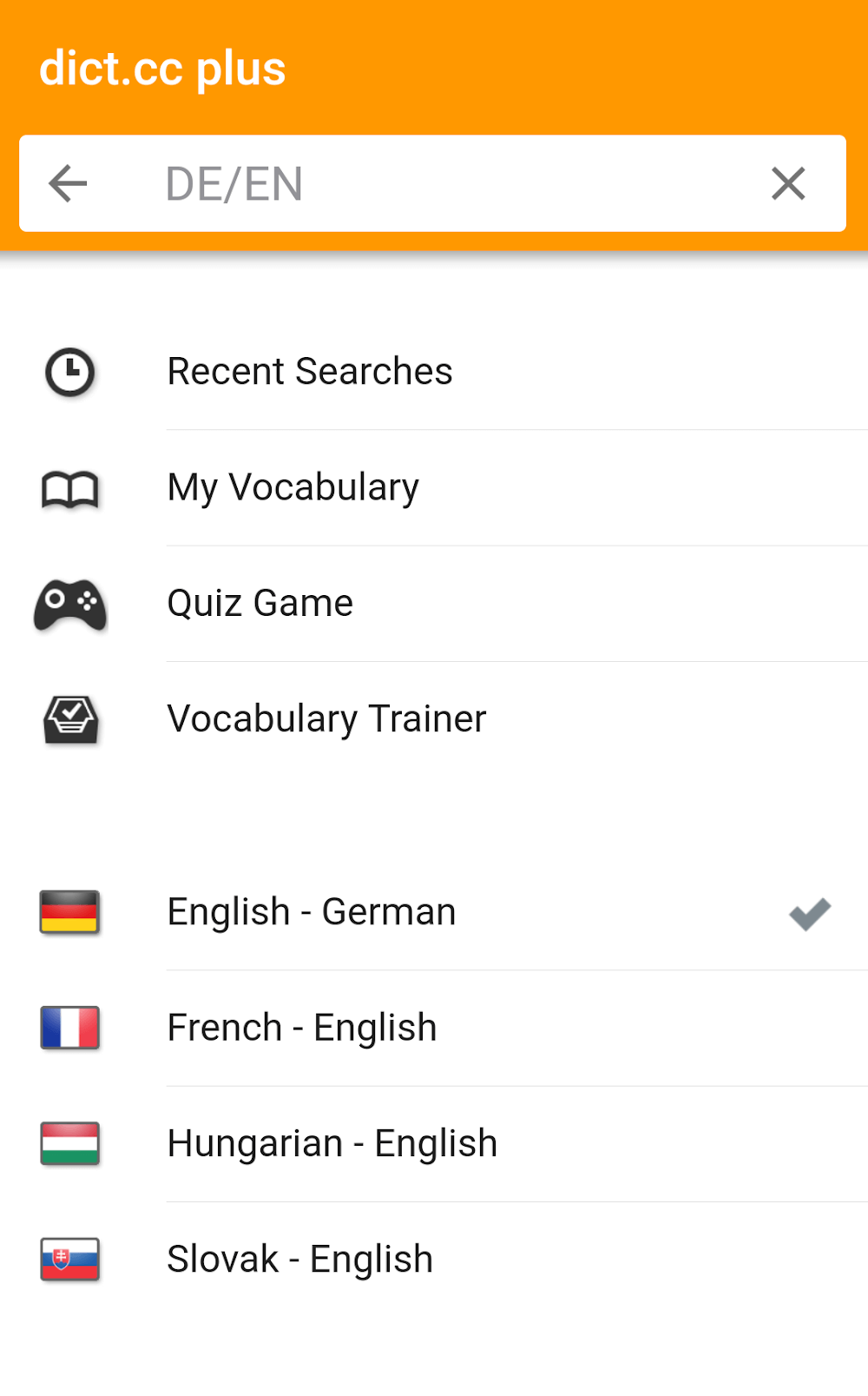 dict.cc+ Dictionary screenshot 2