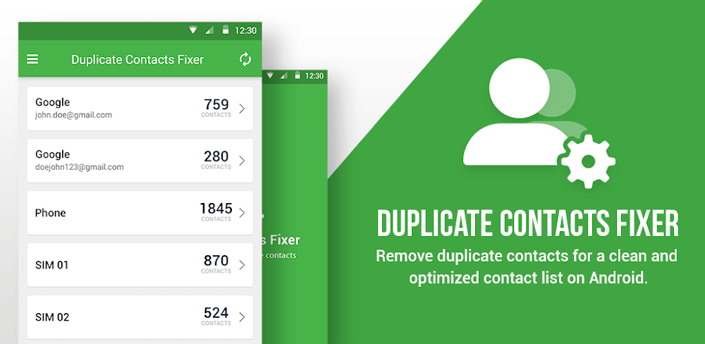 Duplicate Contacts Fixer and Remover screenshot 1