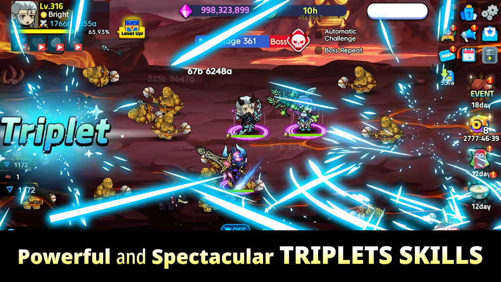 Triplet Heroes: Raising Game screenshot 2
