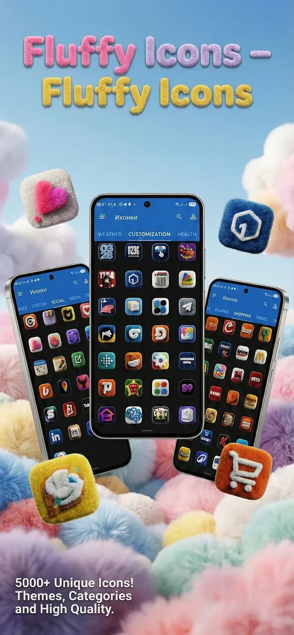 Fluffy 3D Icon Pack screenshot 5