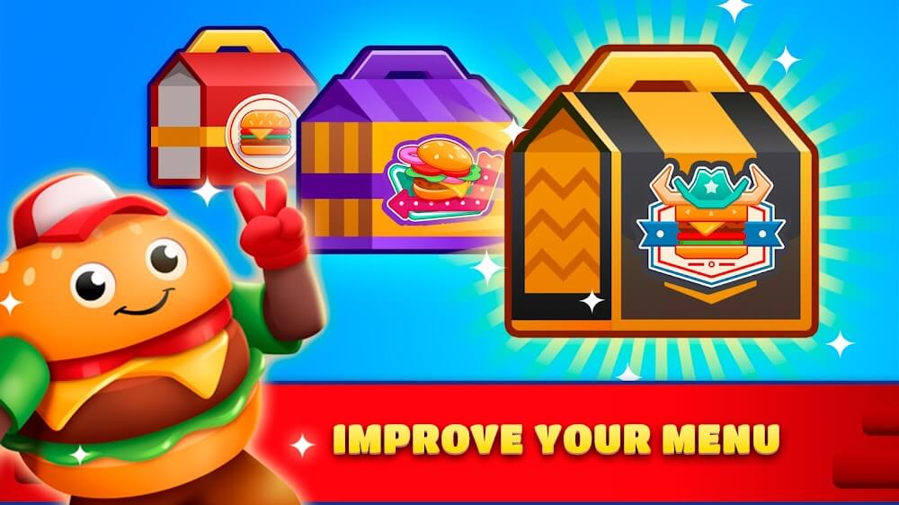 Idle Burger Empire Tycoon Mod APK gameplay screenshot 3