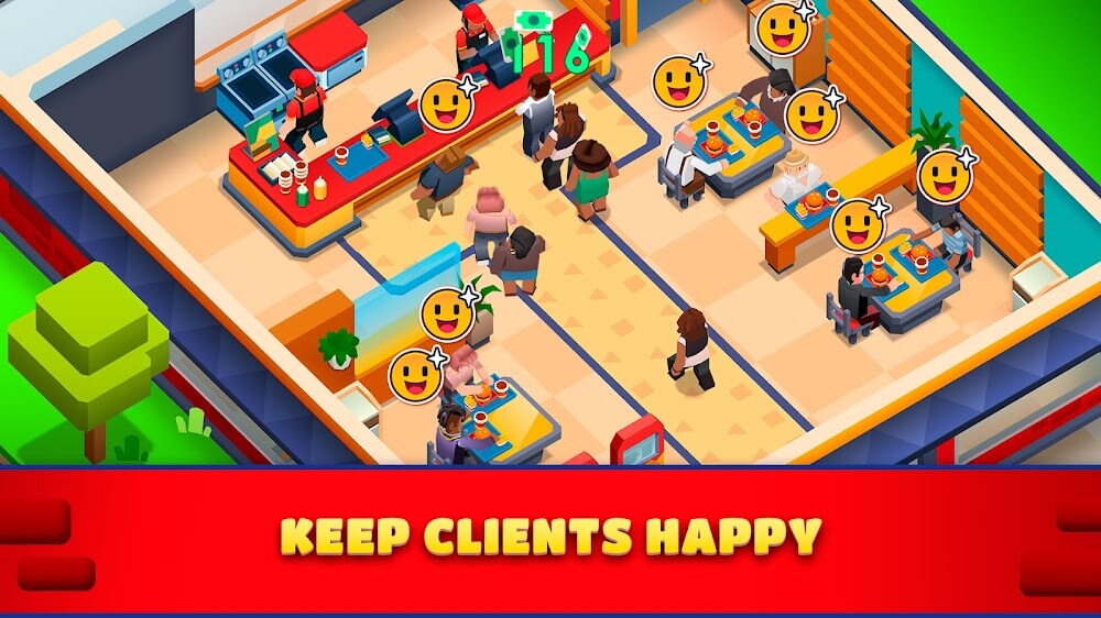Idle Burger Empire Tycoon Mod APK gameplay screenshot 5