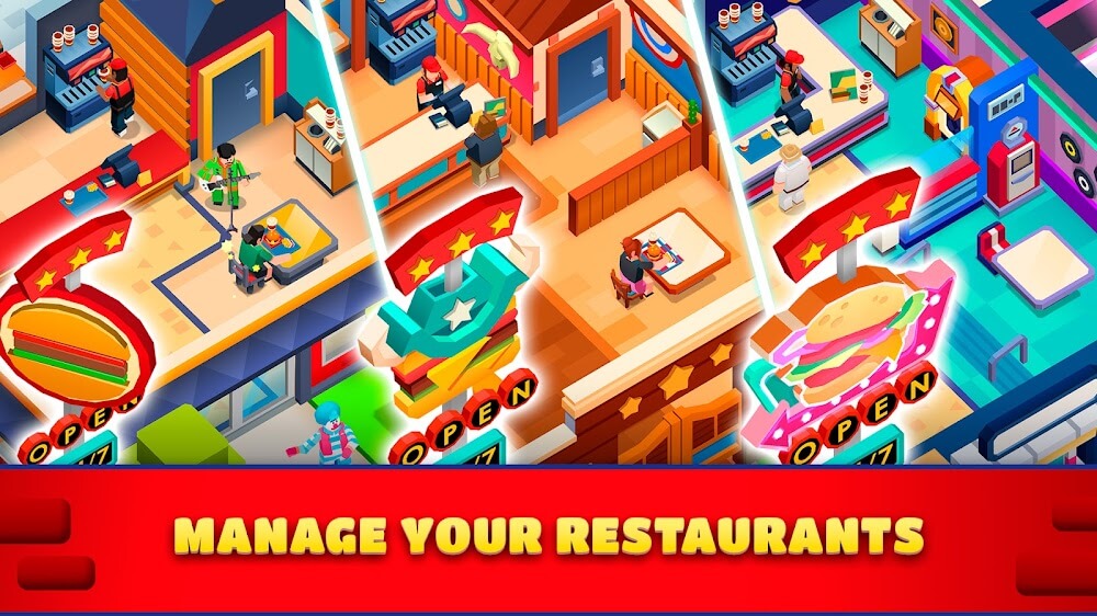 Idle Burger Empire Tycoon Mod APK gameplay screenshot 6
