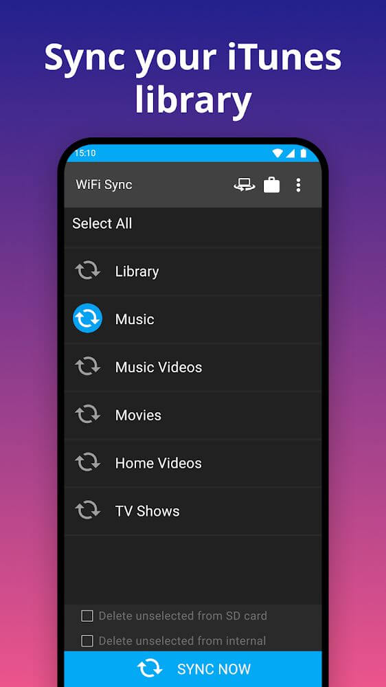 iSyncr: iTunes to Android screenshot 4