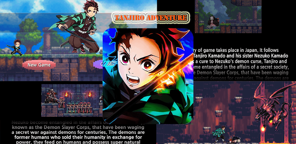 Tanjiro Game: Pixel Adventure screenshot 1