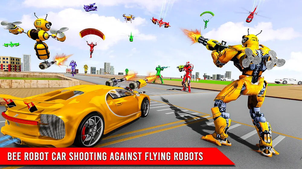 Bee Robot Car Game screenshot 4