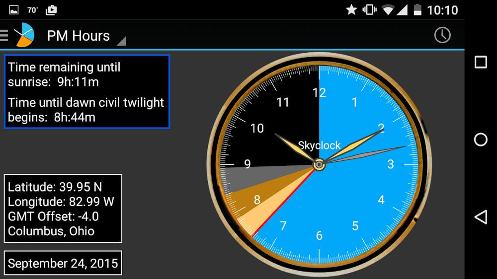 Skyclock screenshot 2