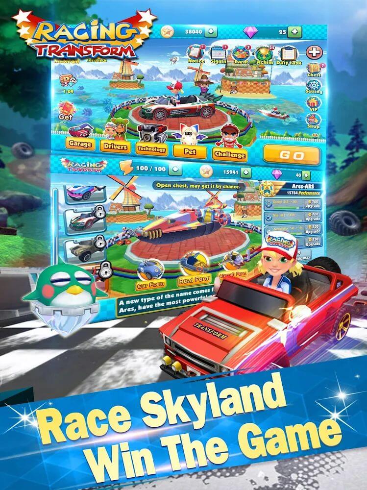 Racing Transform - Sky Race screenshot 6