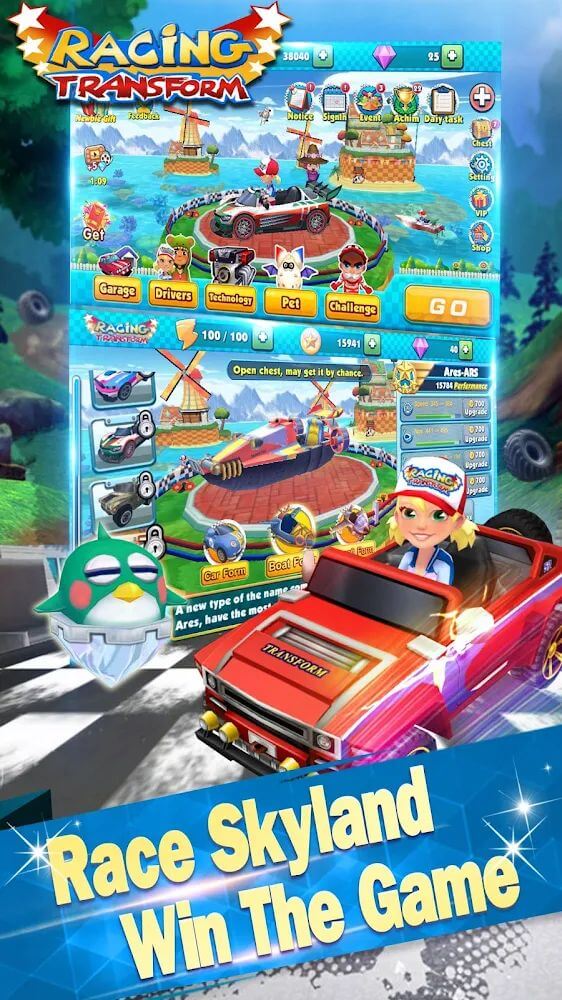 Racing Transform - Sky Race screenshot 2