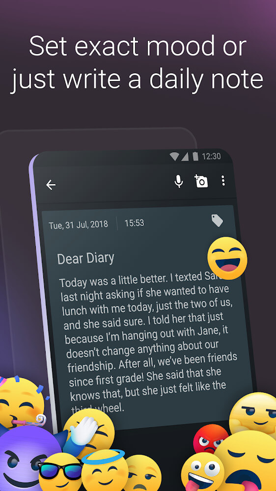 Diary - Journal Notebook & Mood Tracker Notes screenshot 6