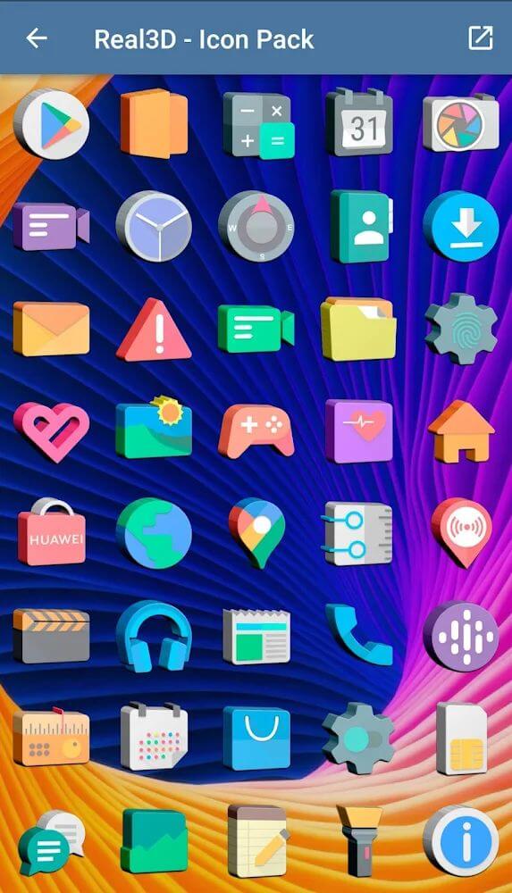 Real3D - Icon Pack screenshot 2