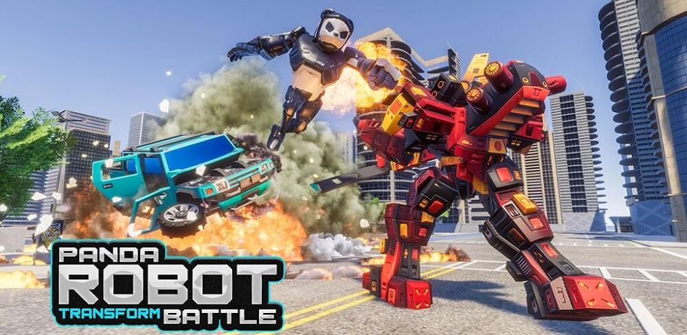 Panda Robot Car: Robot Games screenshot 1