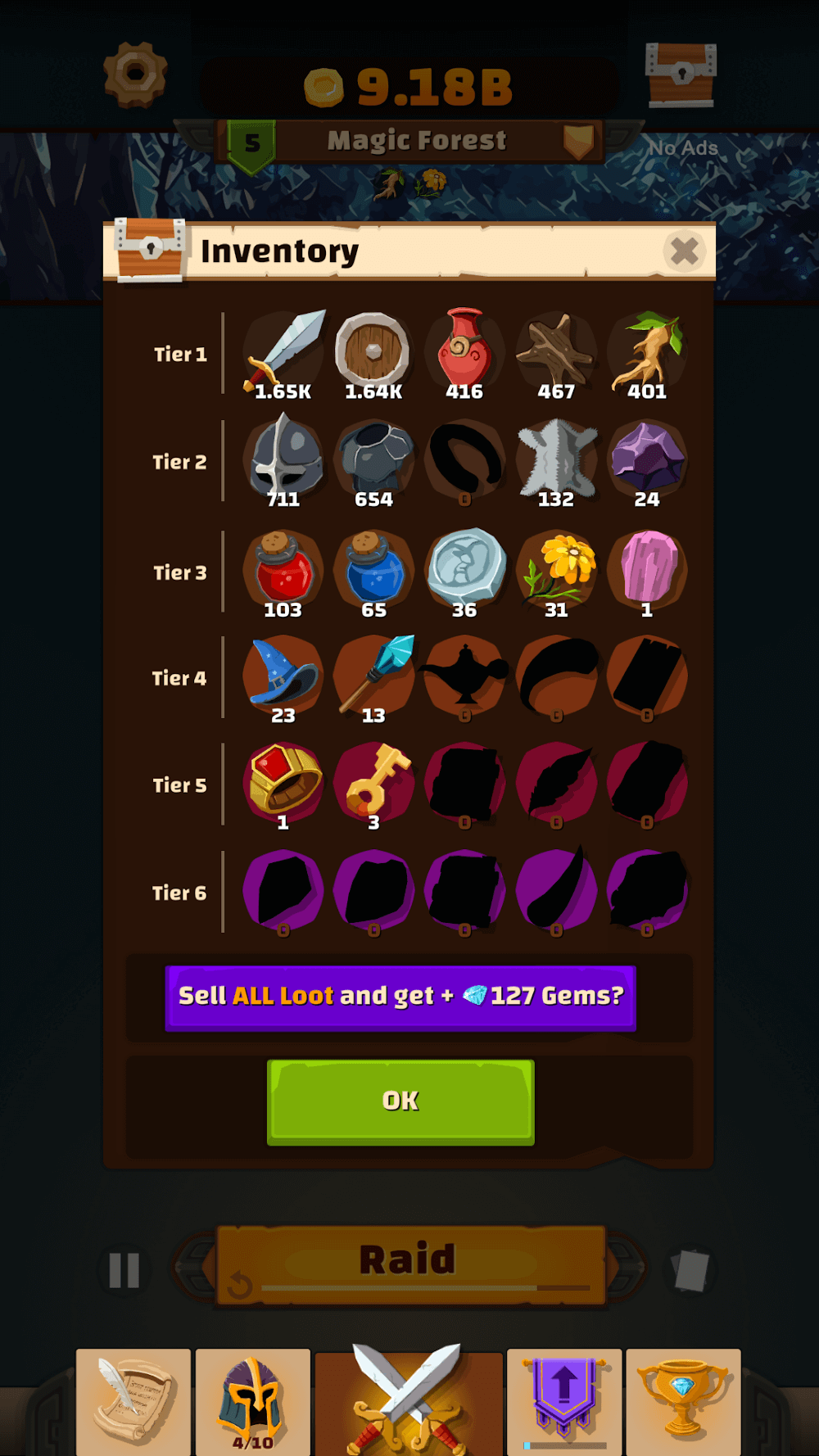 Idle Raids of the Dice Heroes gameplay screenshot 7