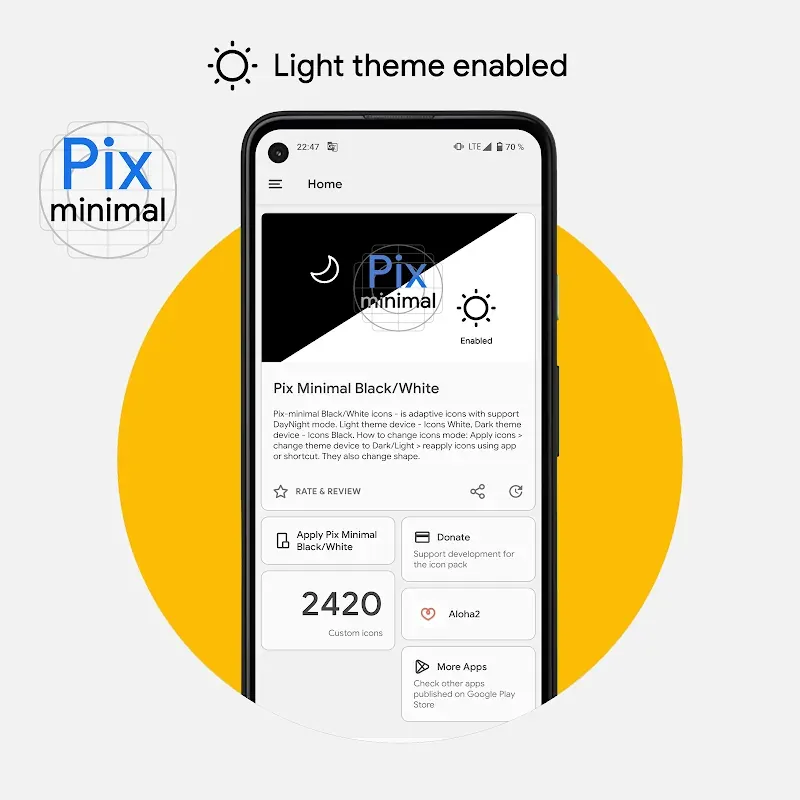 Pix-Minimal Black/White Icons screenshot 6