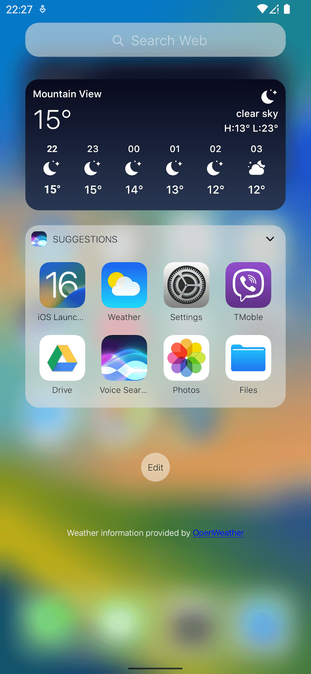 Launcher iOS 16 screenshot 3