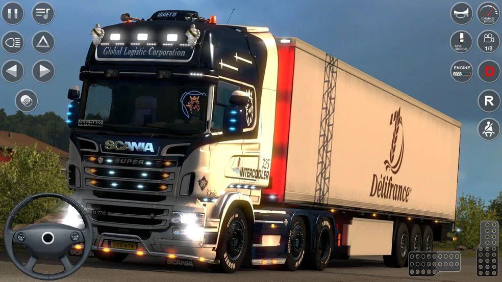 Euro Truck Driving Sim 3D screenshot 2