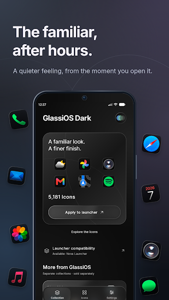 Dark GlassiOS Icon Pack screenshot 3