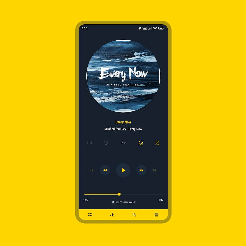 Luminous Black - Poweramp Skin screenshot 3