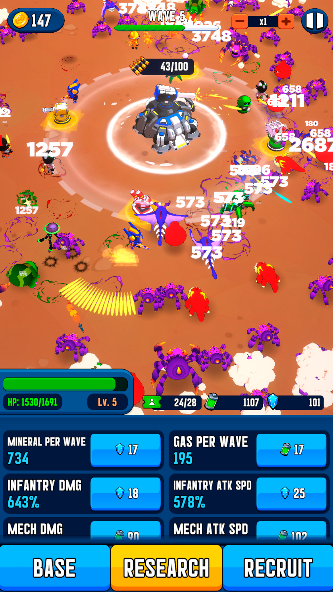 Space Base: Idle Tower Defense screenshot 5