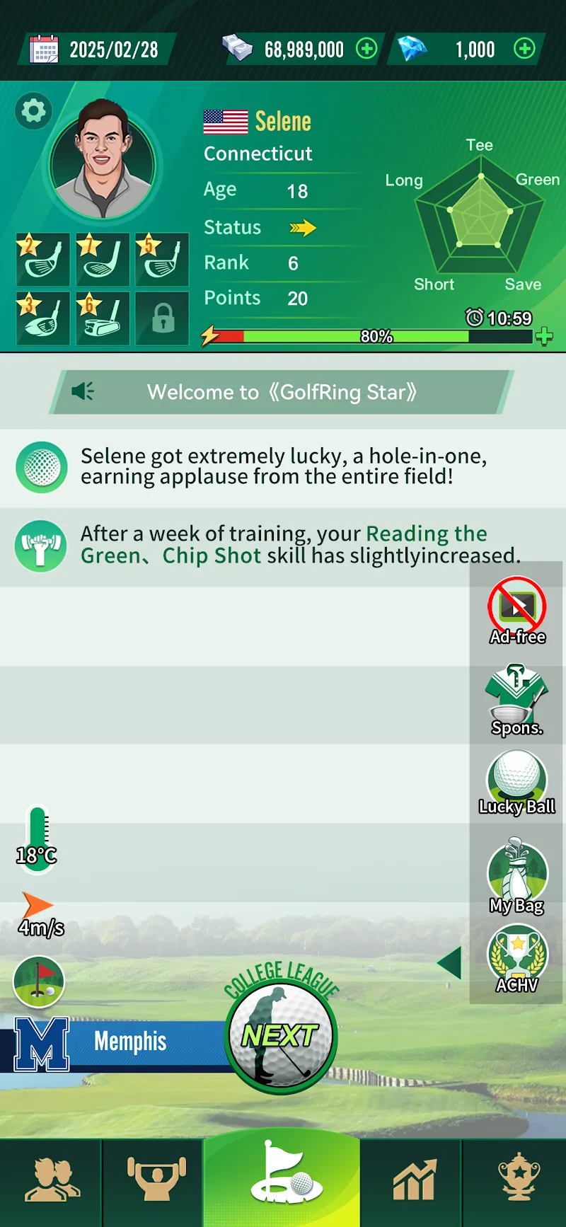 Golf Rising Star screenshot 2