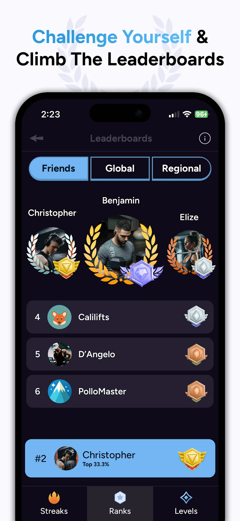 Liftoff - Ranked Gym Workouts screenshot 4