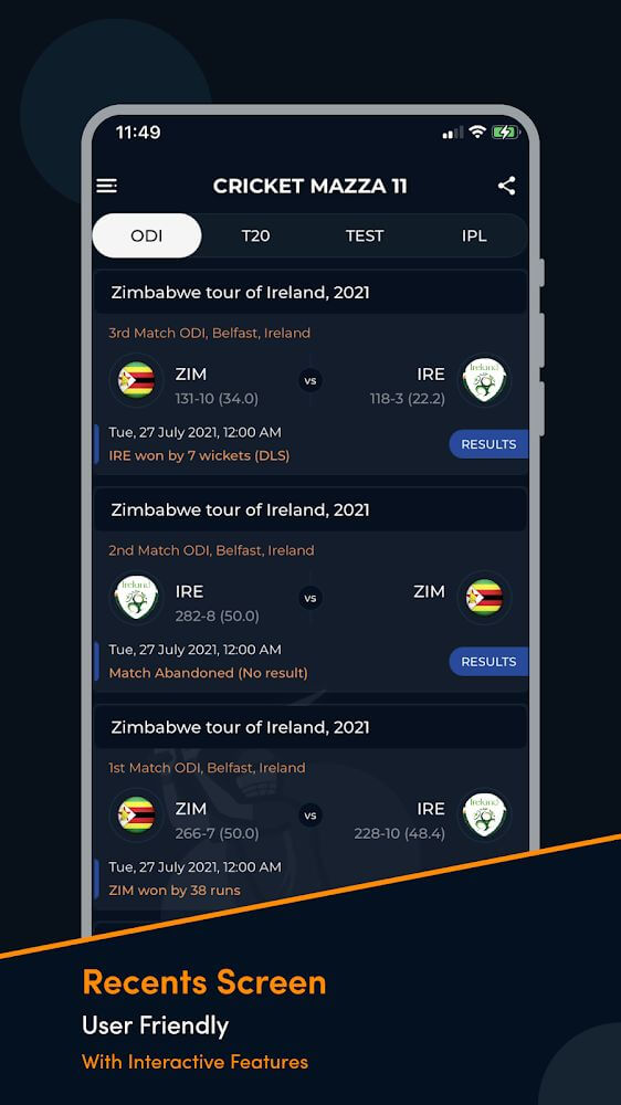 Cricket Mazza 11 Live Line screenshot 6