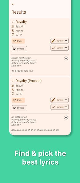 Lyrics for Poweramp screenshot 4