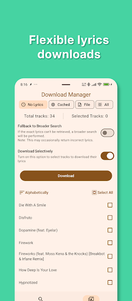 Lyrics for Poweramp screenshot 5