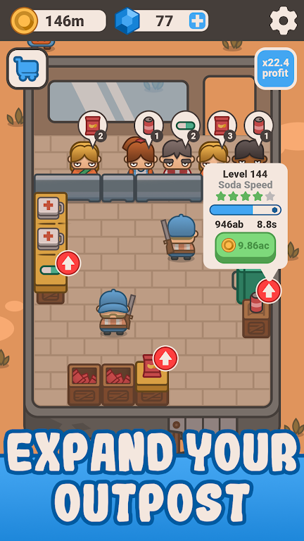 Idle Outpost: Upgrade Games screenshot 4