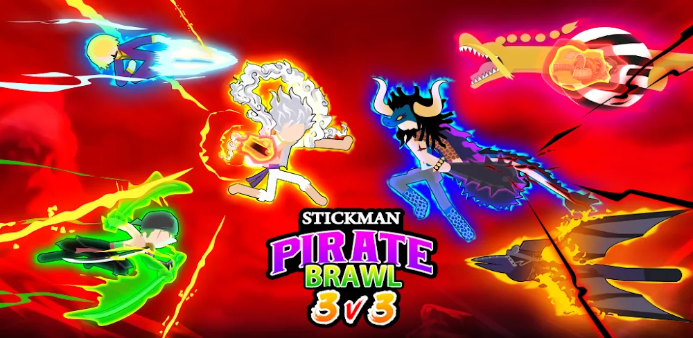 Stick Pirates - Brawl 3v3 screenshot 1