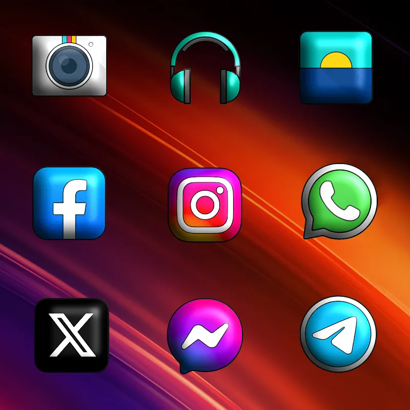 Oxigen 3D - Icon Pack screenshot 4