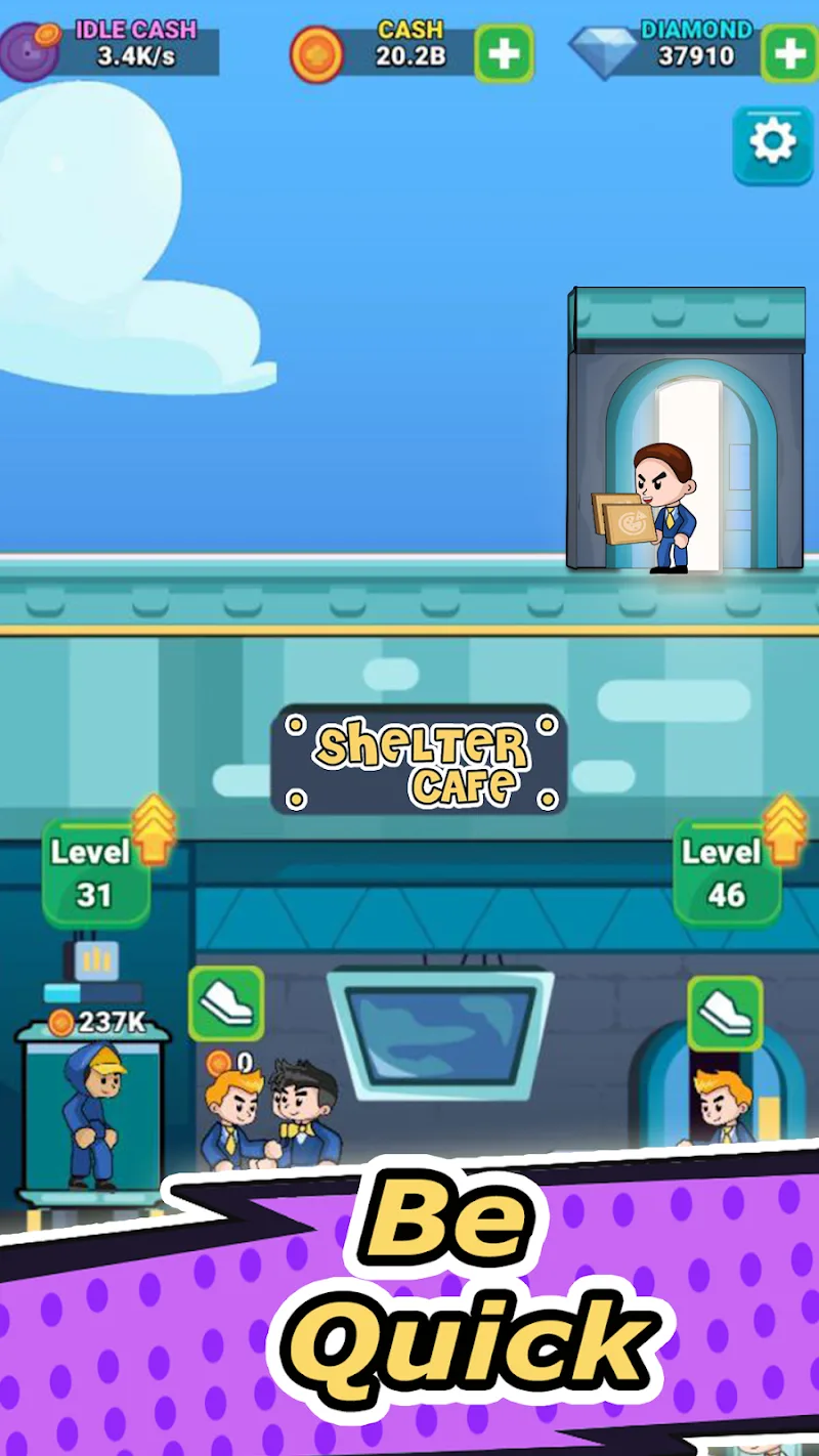 Idle Food Shelter Cafe Tycoon Screenshot 5