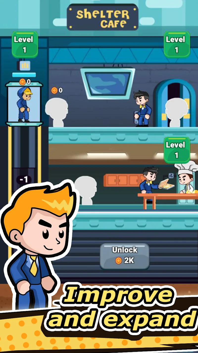 Idle Food Shelter Cafe Tycoon Screenshot 6