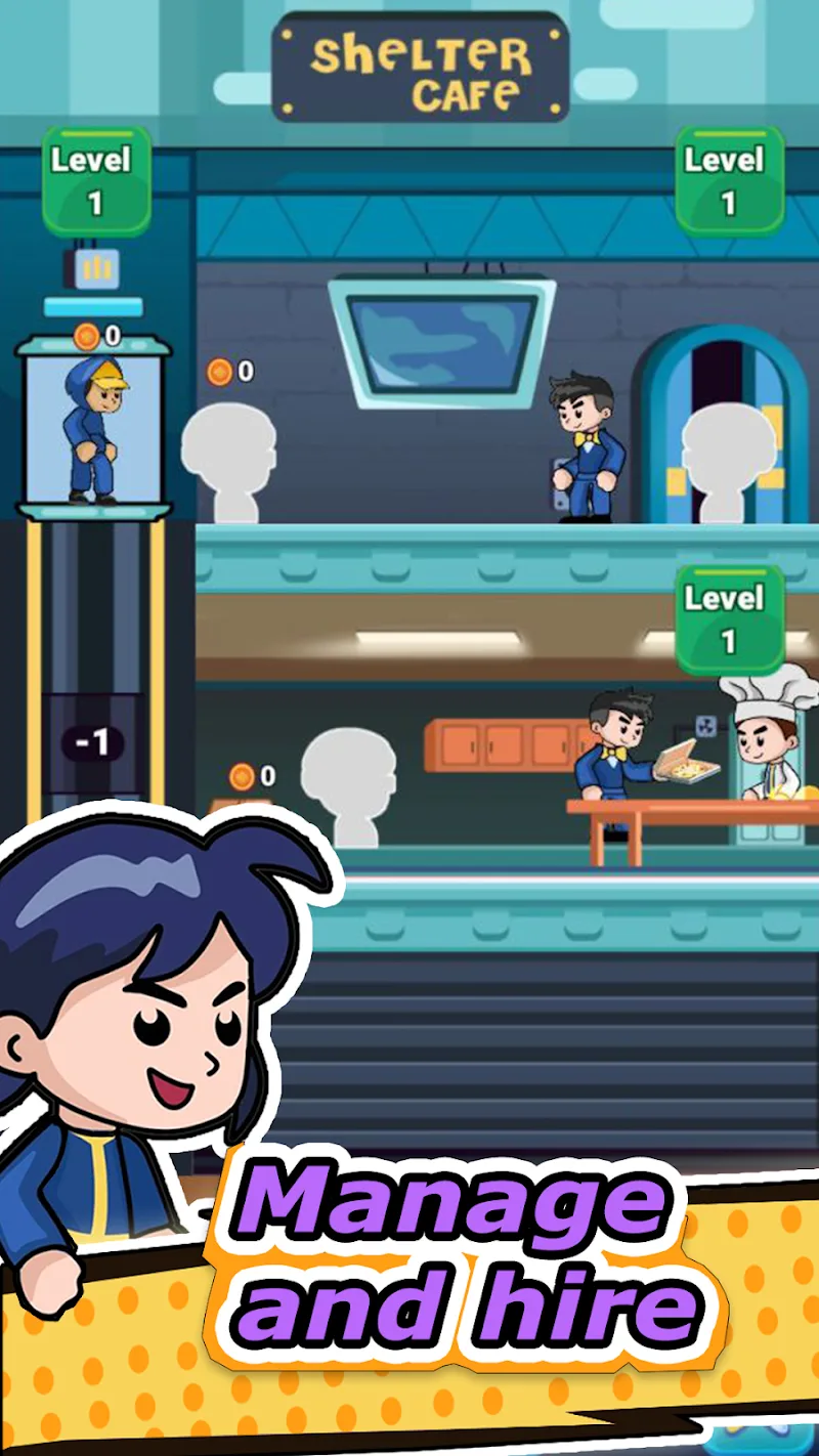 Idle Food Shelter Cafe Tycoon Screenshot 3