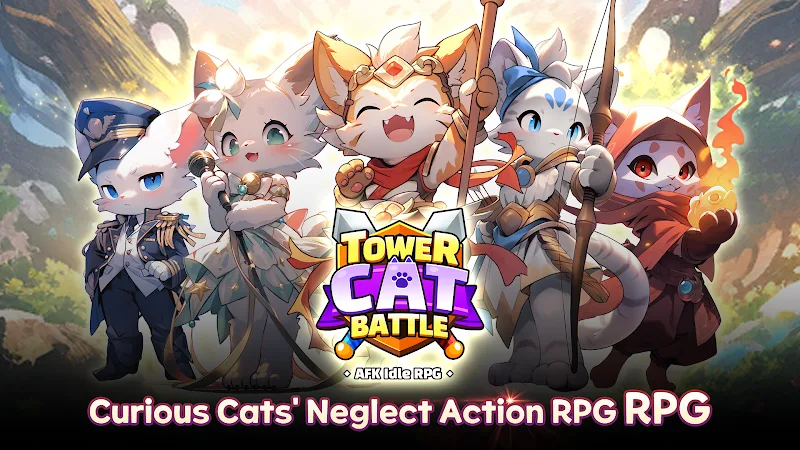 Tower Cat Battle: Idle Cat RPG screenshot 2