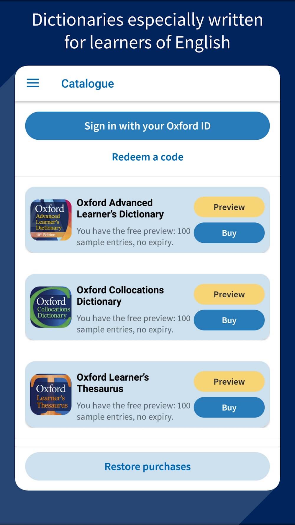 Oxford Advanced Learners Dict screenshot 2