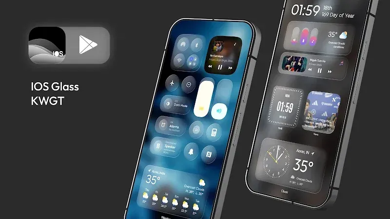 iOS Glass KWGT iOS 26 Inspired screenshot 4