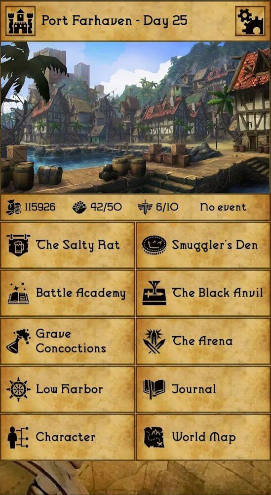 Grim Tides - Old School RPG gameplay screenshot 2