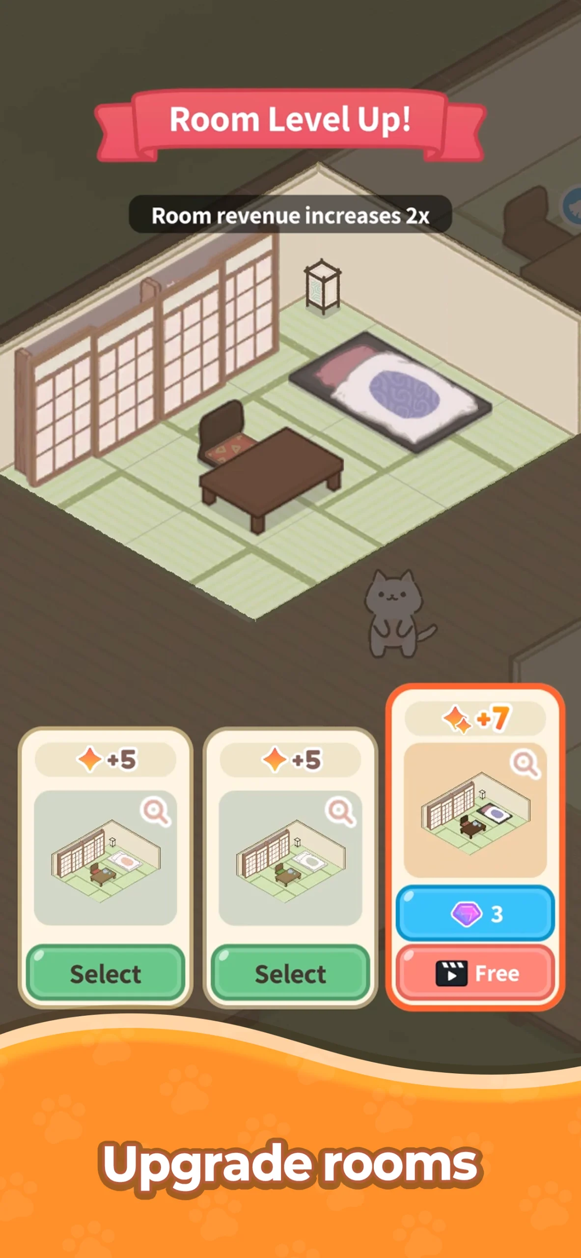 Cozy Cat Hotel: Idle Tycoon screenshot 5