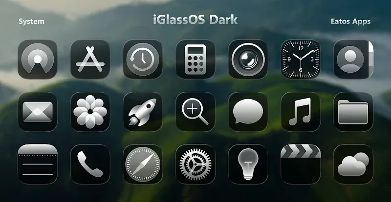 iGlassOS Dark - Icon Pack screenshot 2