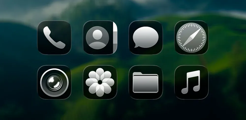 iGlassOS Dark - Icon Pack screenshot 1