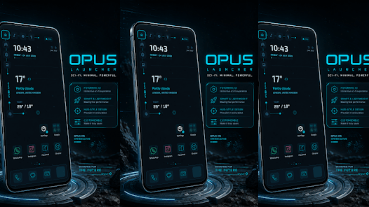 Opus Launcher Sci-Fi Themes screenshot 1