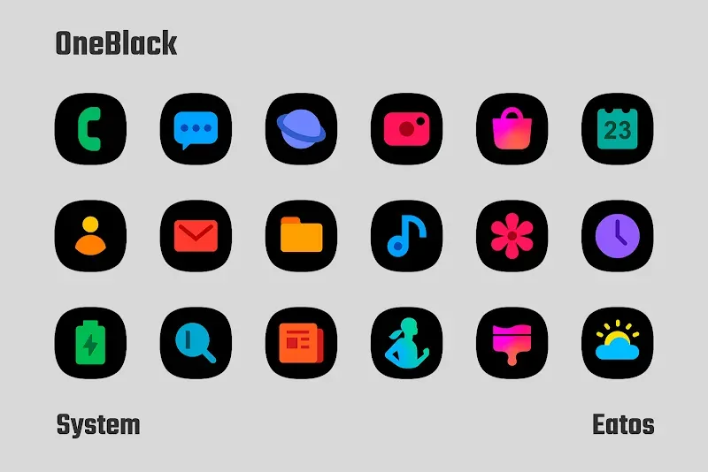 OneBlack - Icon Pack screenshot 2