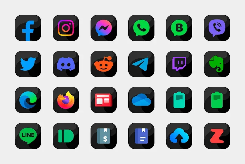 Bastis Black - Icon Pack screenshot 4